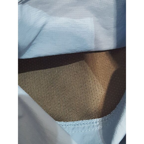 Eddie Bauer Mens Short Sleeve Vented Fishing Shirt L Blue Button Up - Picture 6 of 7